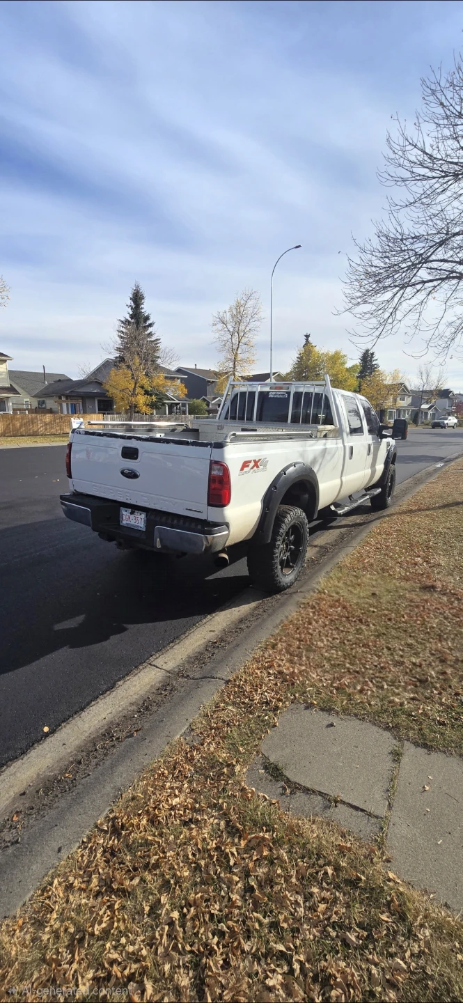 White Ford F-350 Super Duty Pickup Truck