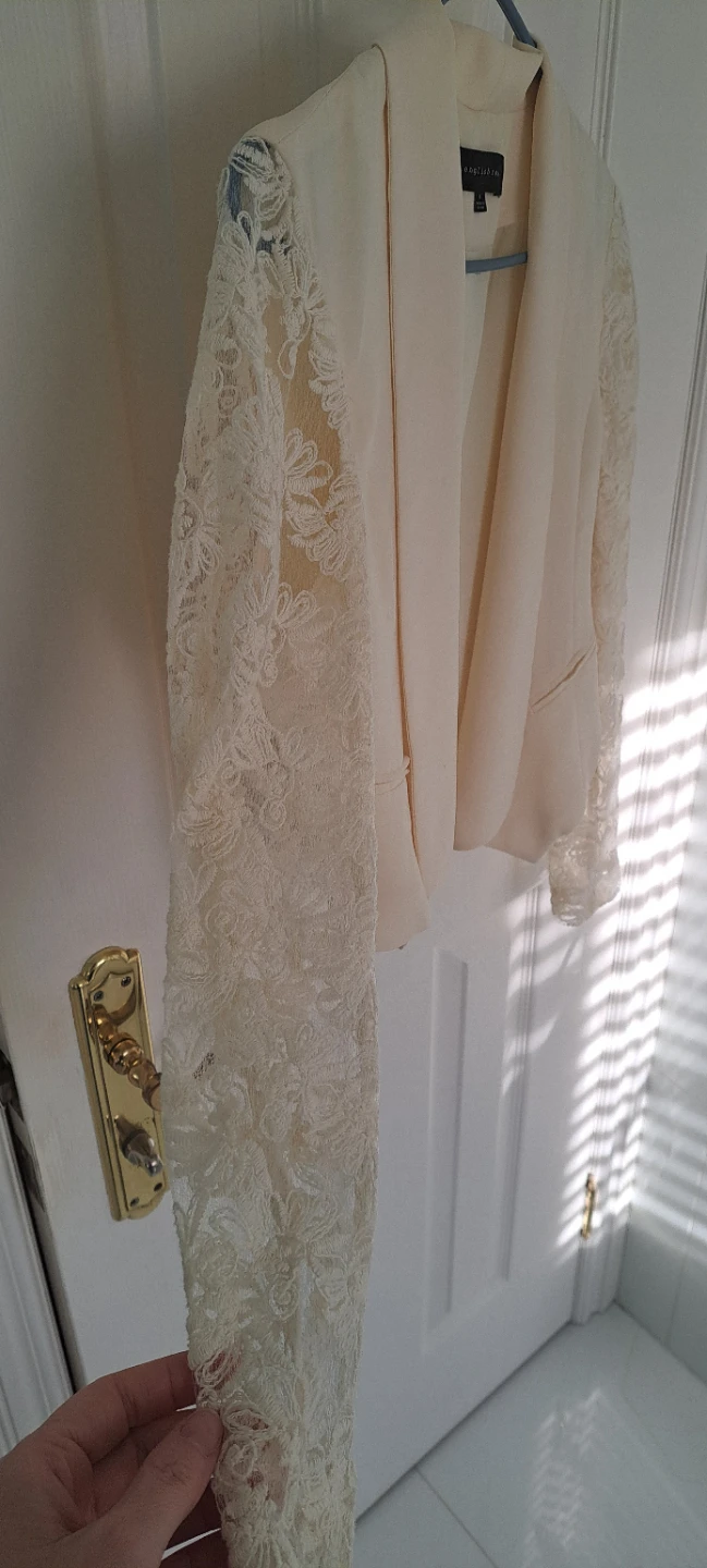 Cropped cream jacket - photo 5