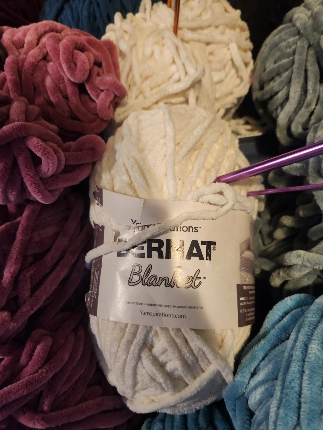 Yarnspirations Bernat Blanket Yarn Lot - Various Colours