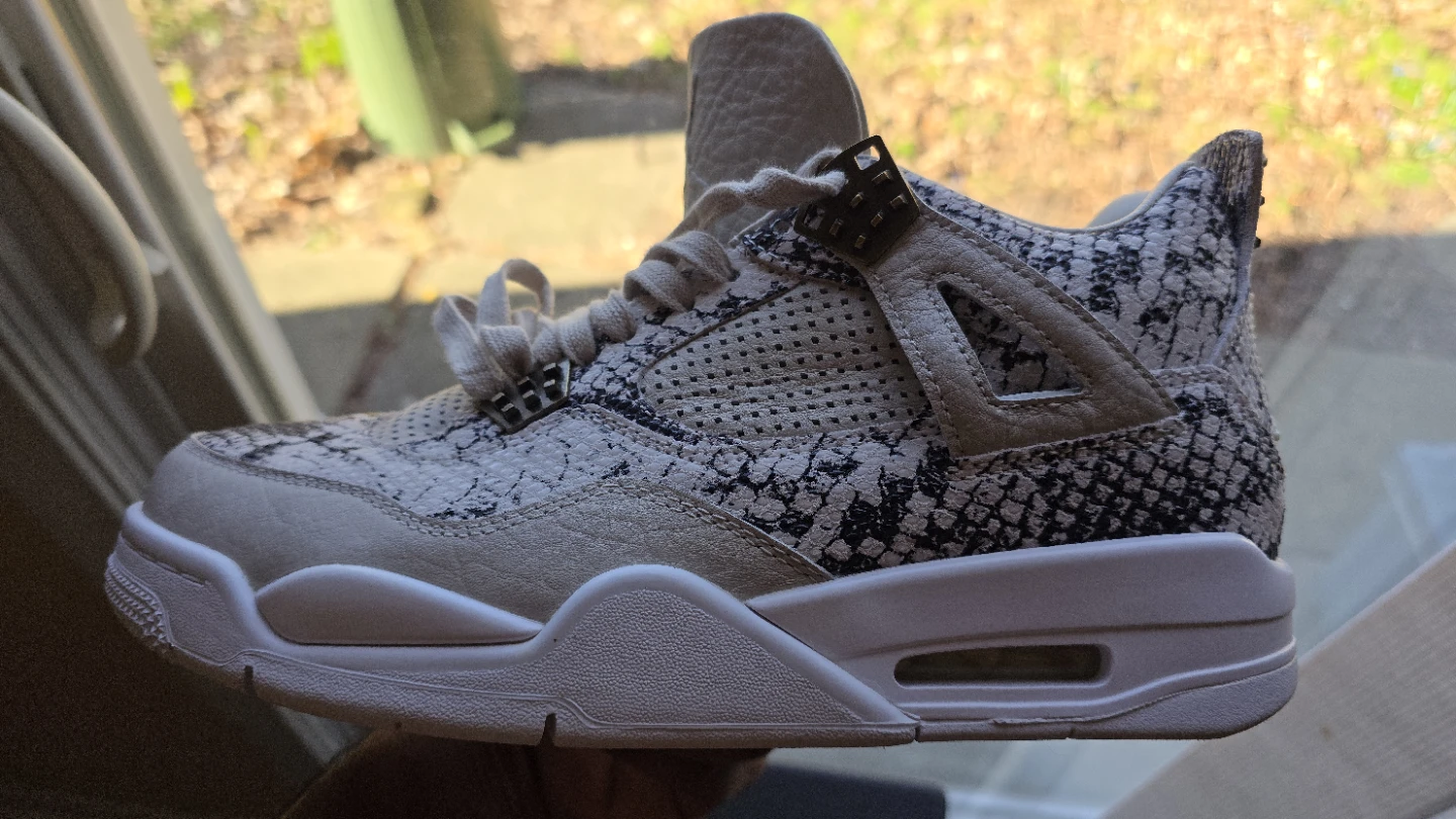 Air Jordan 4 Retro Premium "Snakeskin" Sneakers - photo 2