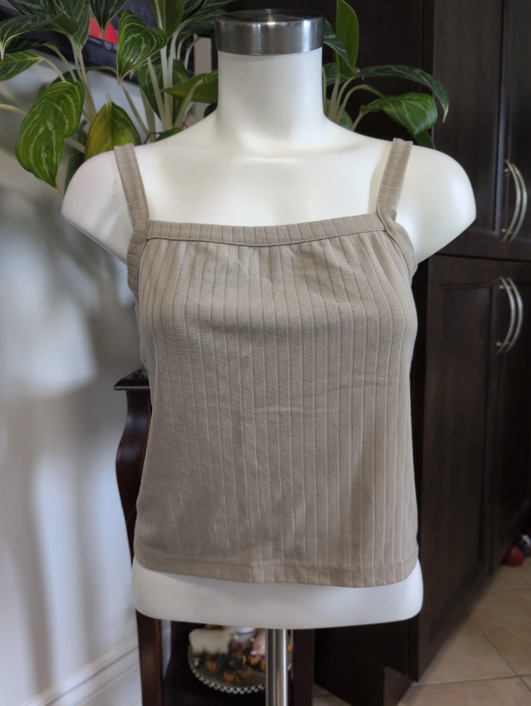 Ardene Basic ribbed tank top M/M beige