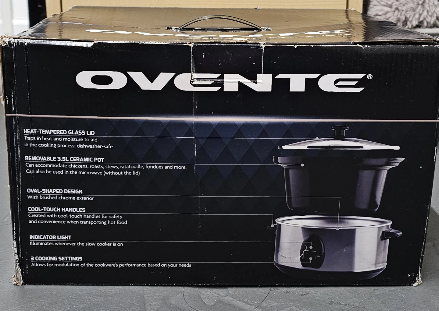 Ovente 3.5L Slow Cooker with Tempered Glass Lid - photo 5