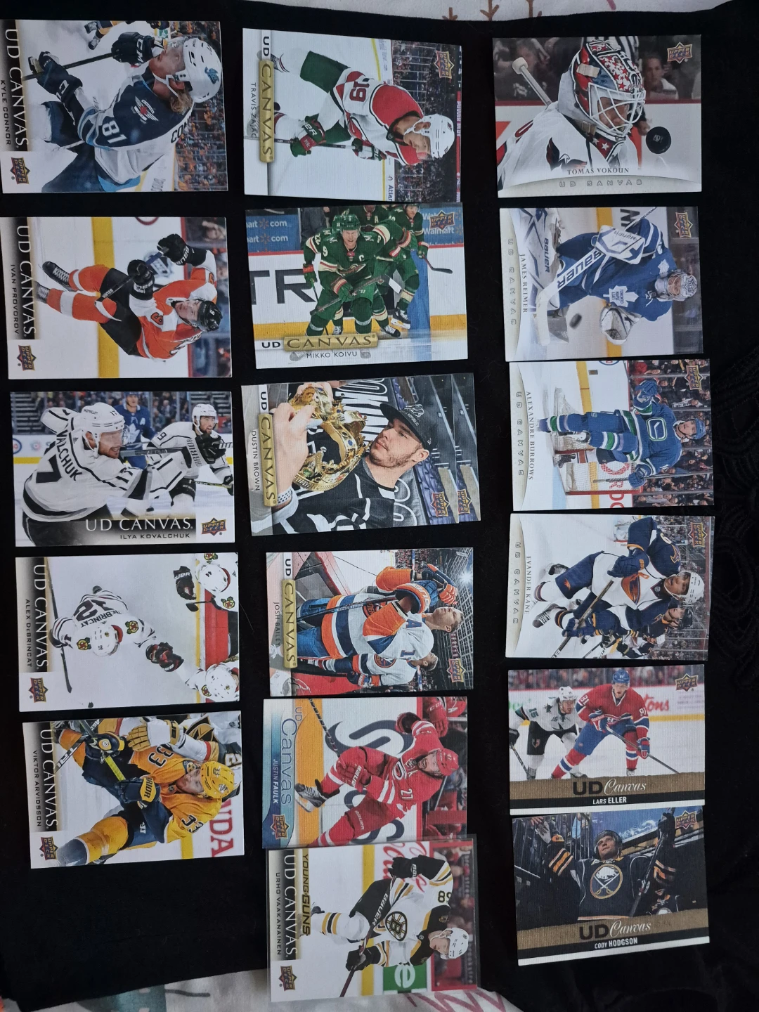 Collection of UD Canvas Hockey Cards