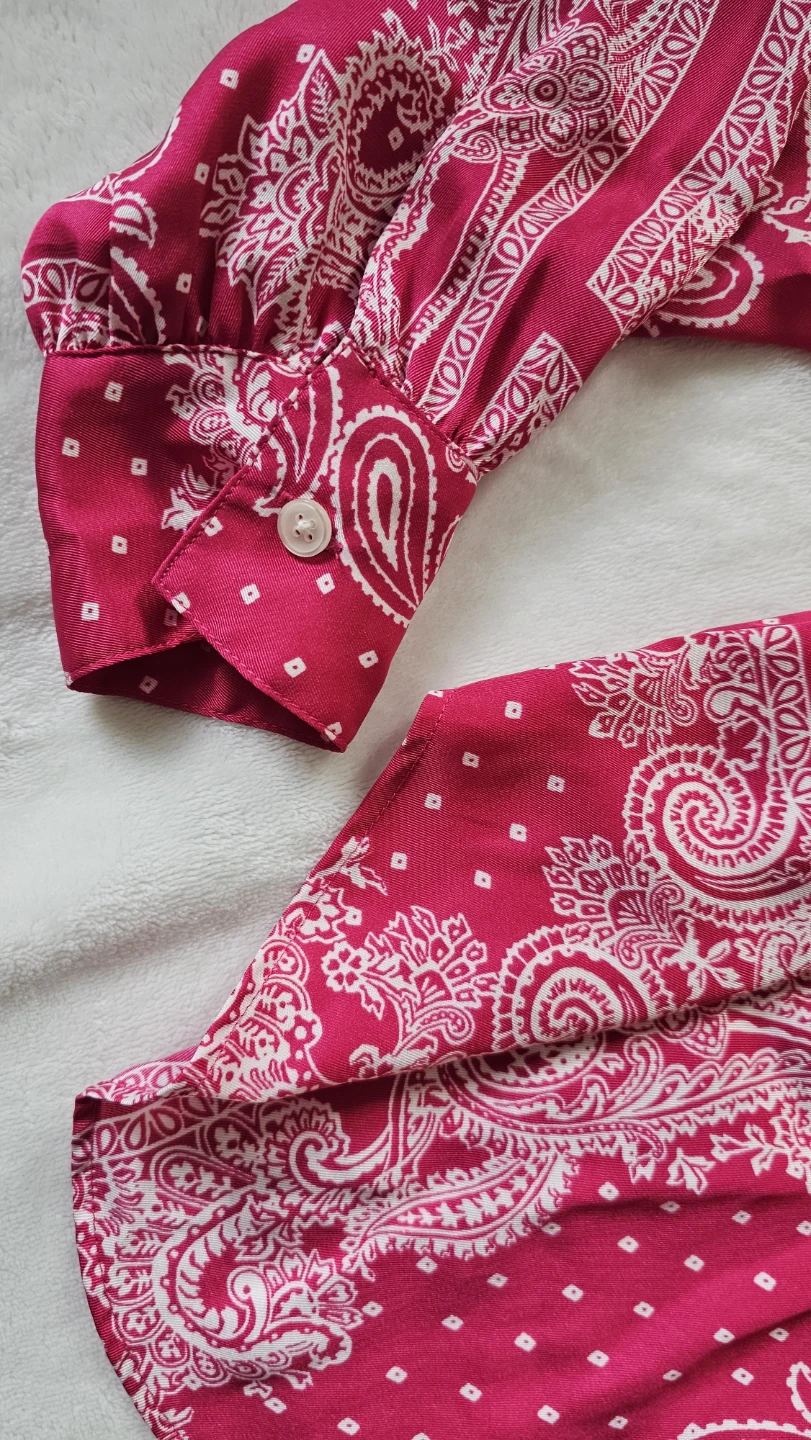 Ann Taylor Pink Paisley Print Button-Up Blouse - photo 3