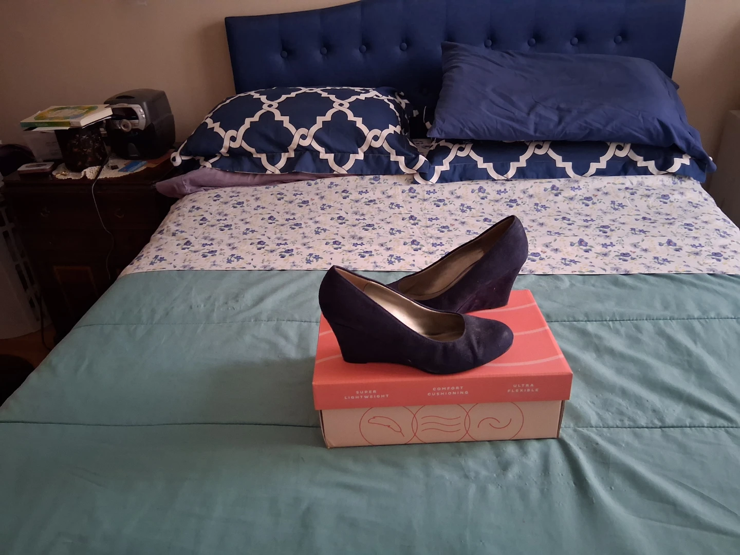 Suede shoes Navy blue