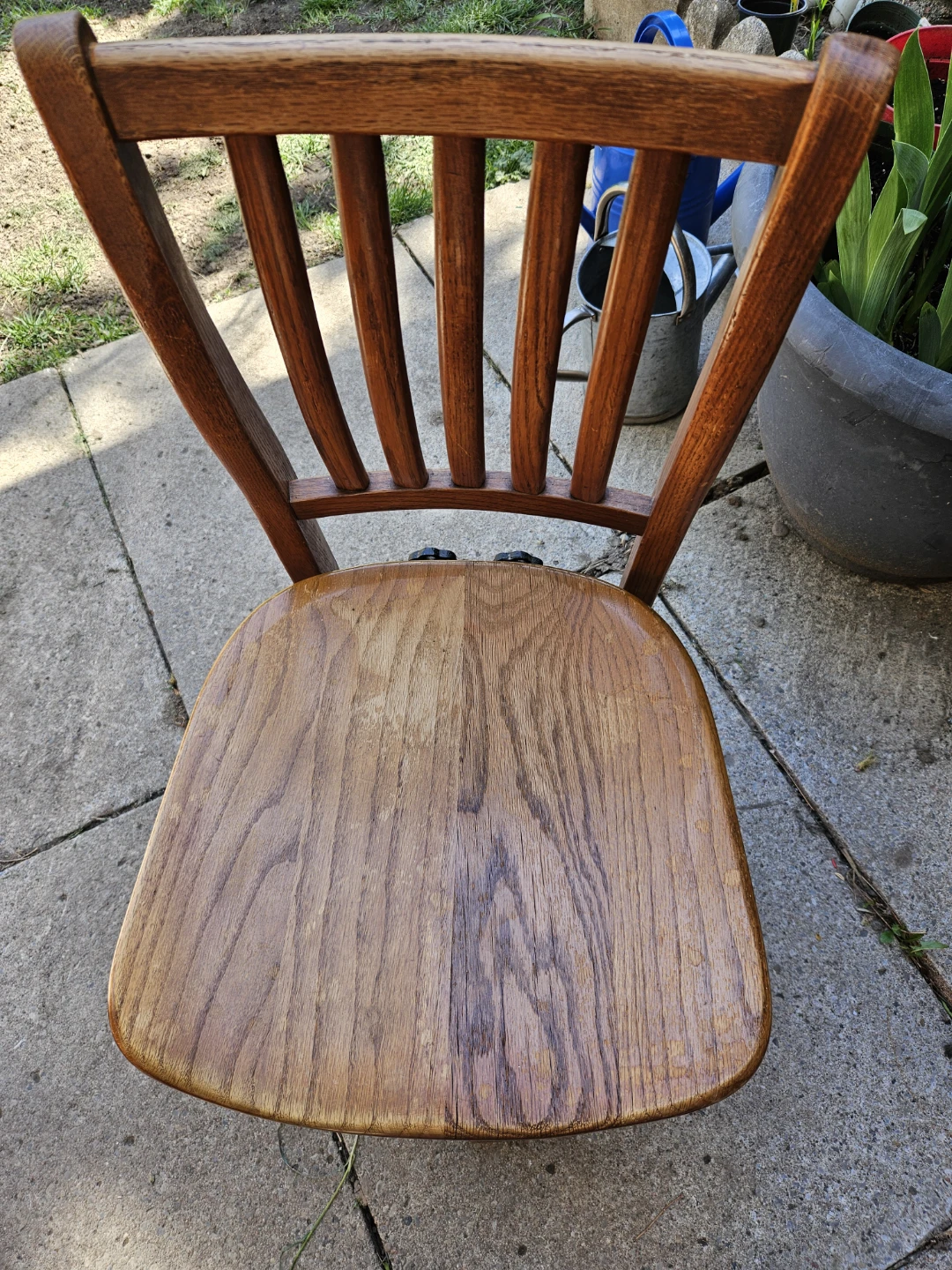 Vintage Oak Swivel Office Chair - photo 3