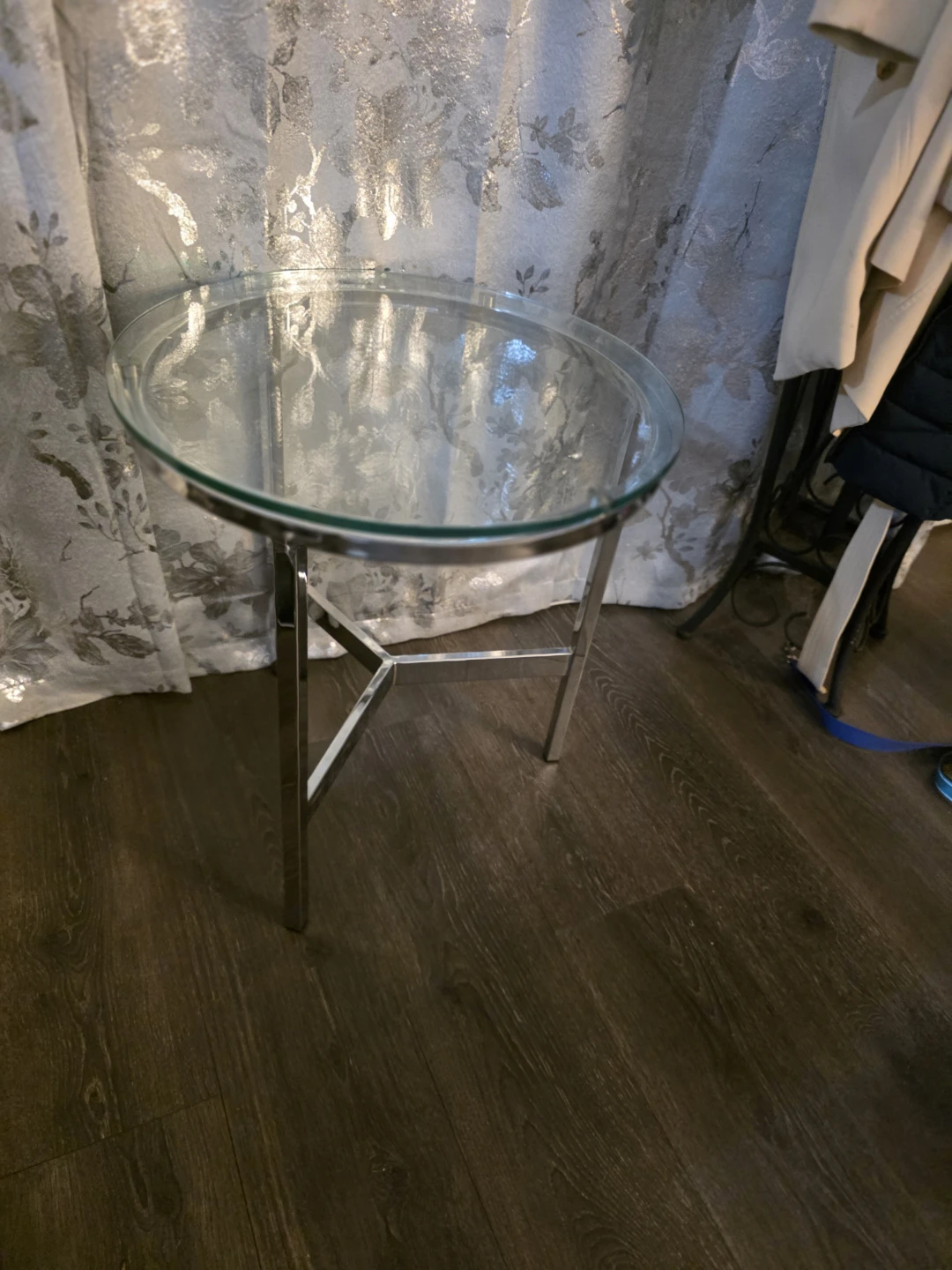Glass Top Accent Table