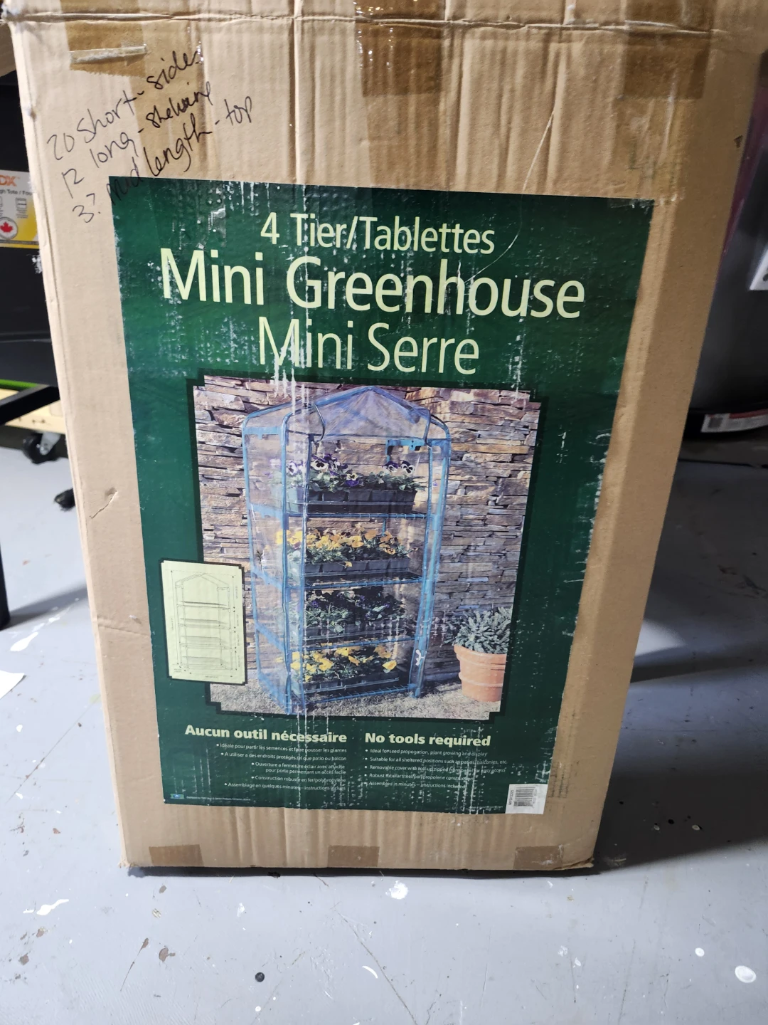 4 Tier Mini Greenhouse and seed starting trays