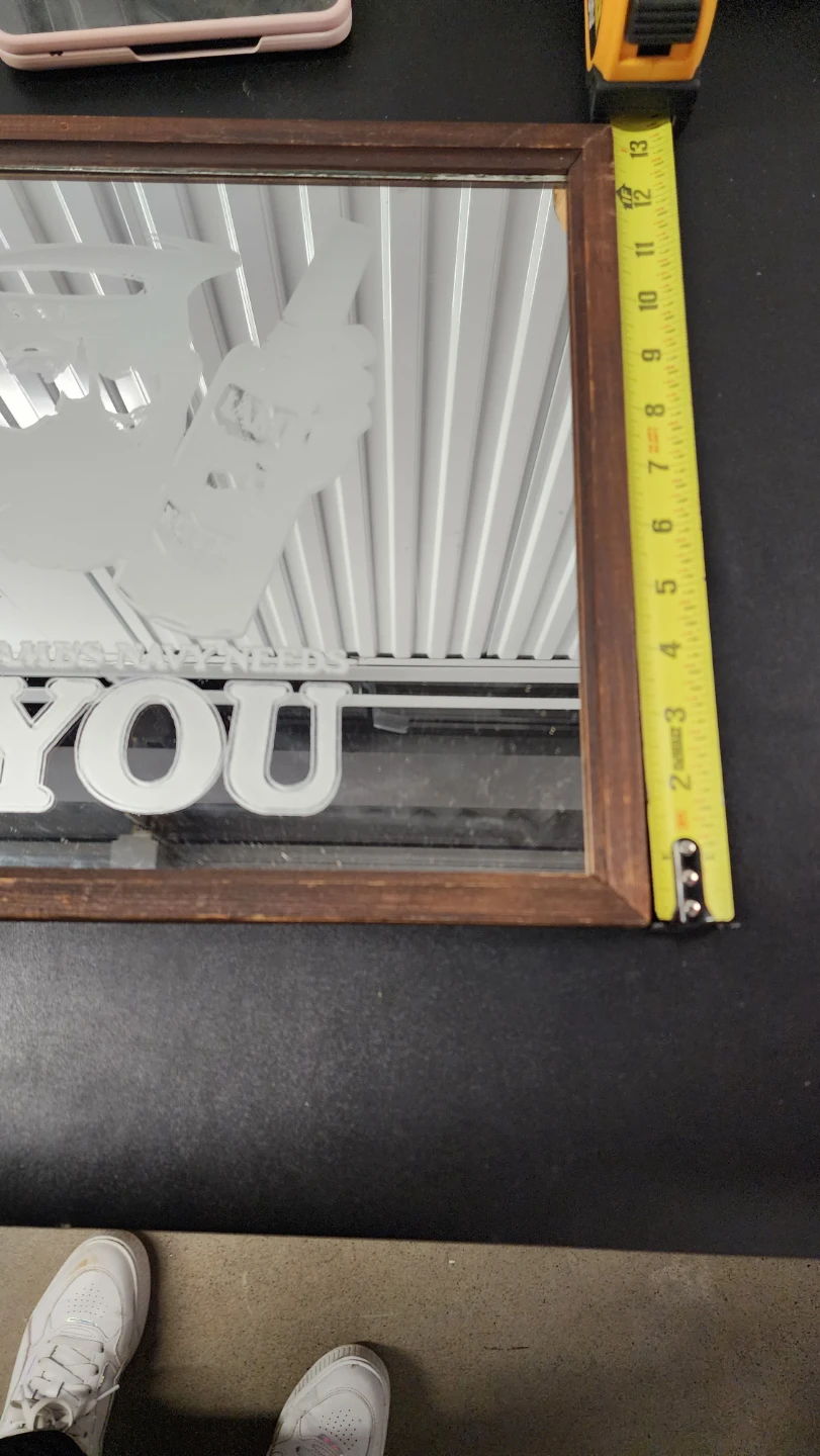 Etched Glass Mirror with Lambs Navy YOU Design - photo 2