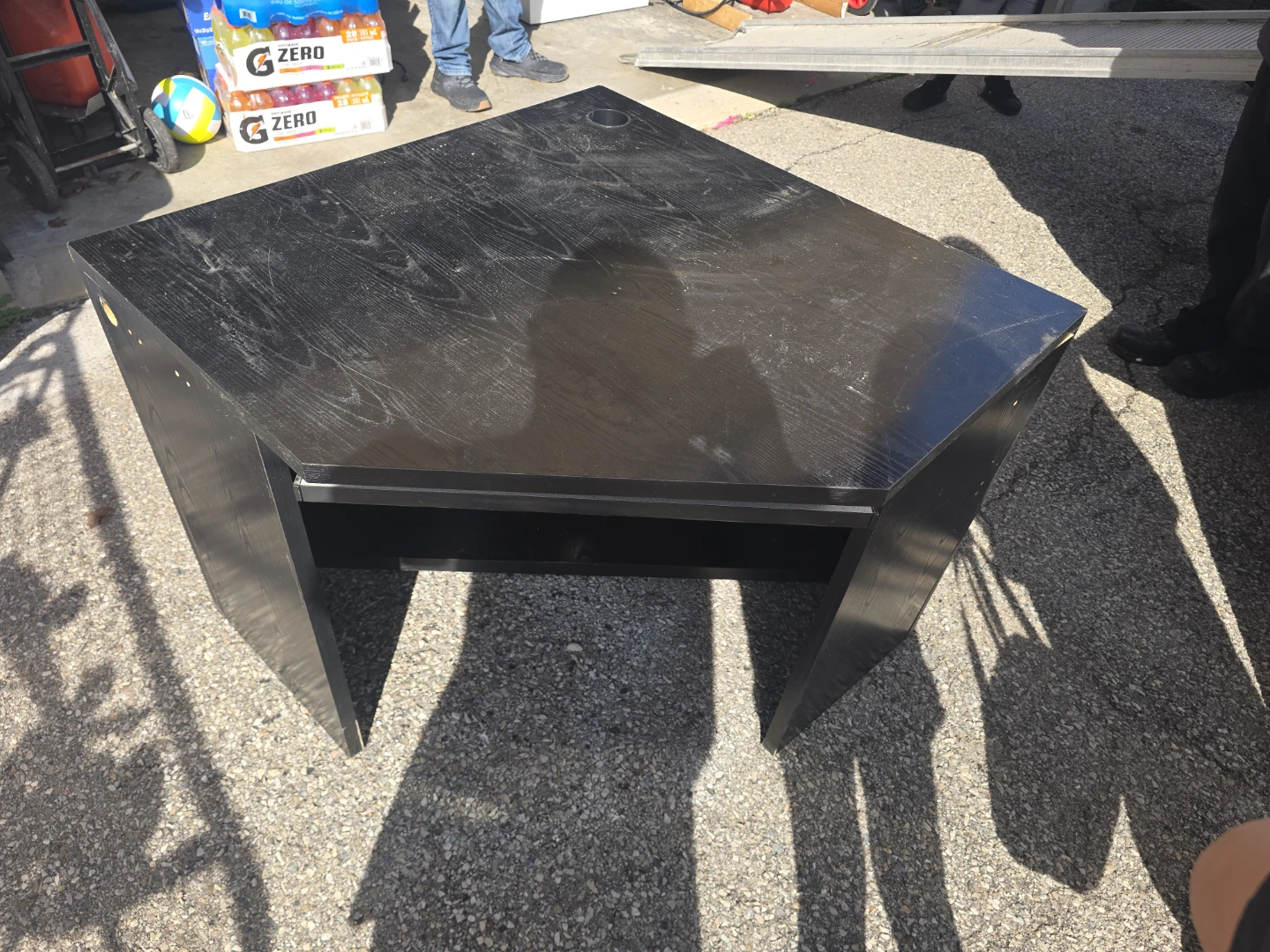 Black Corner Desk