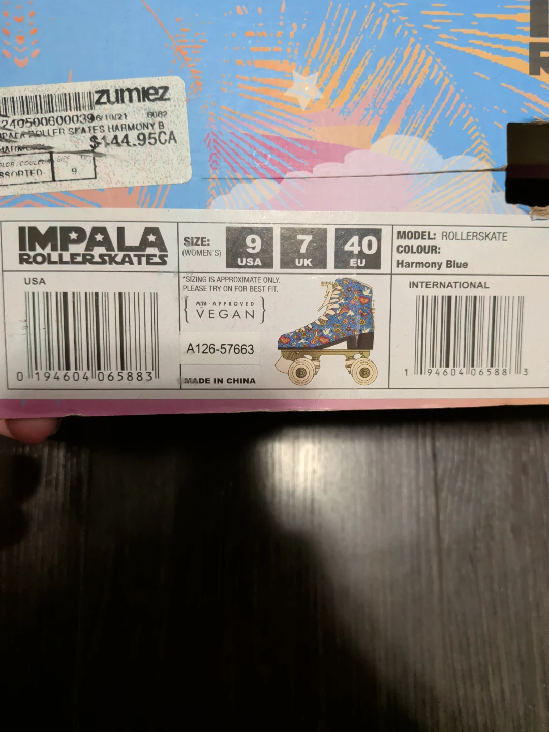 Impala Harmony Blue Roller Skates - Size 9 Women's - photo 2