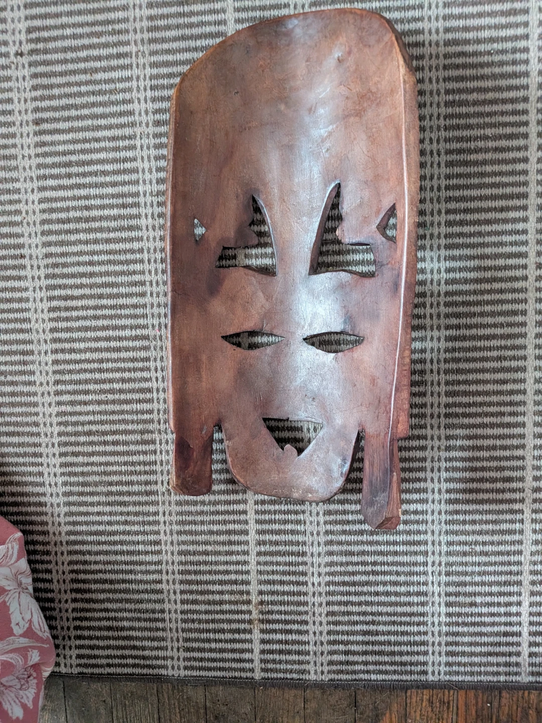 Hand Carved Wooden Mask - photo 2