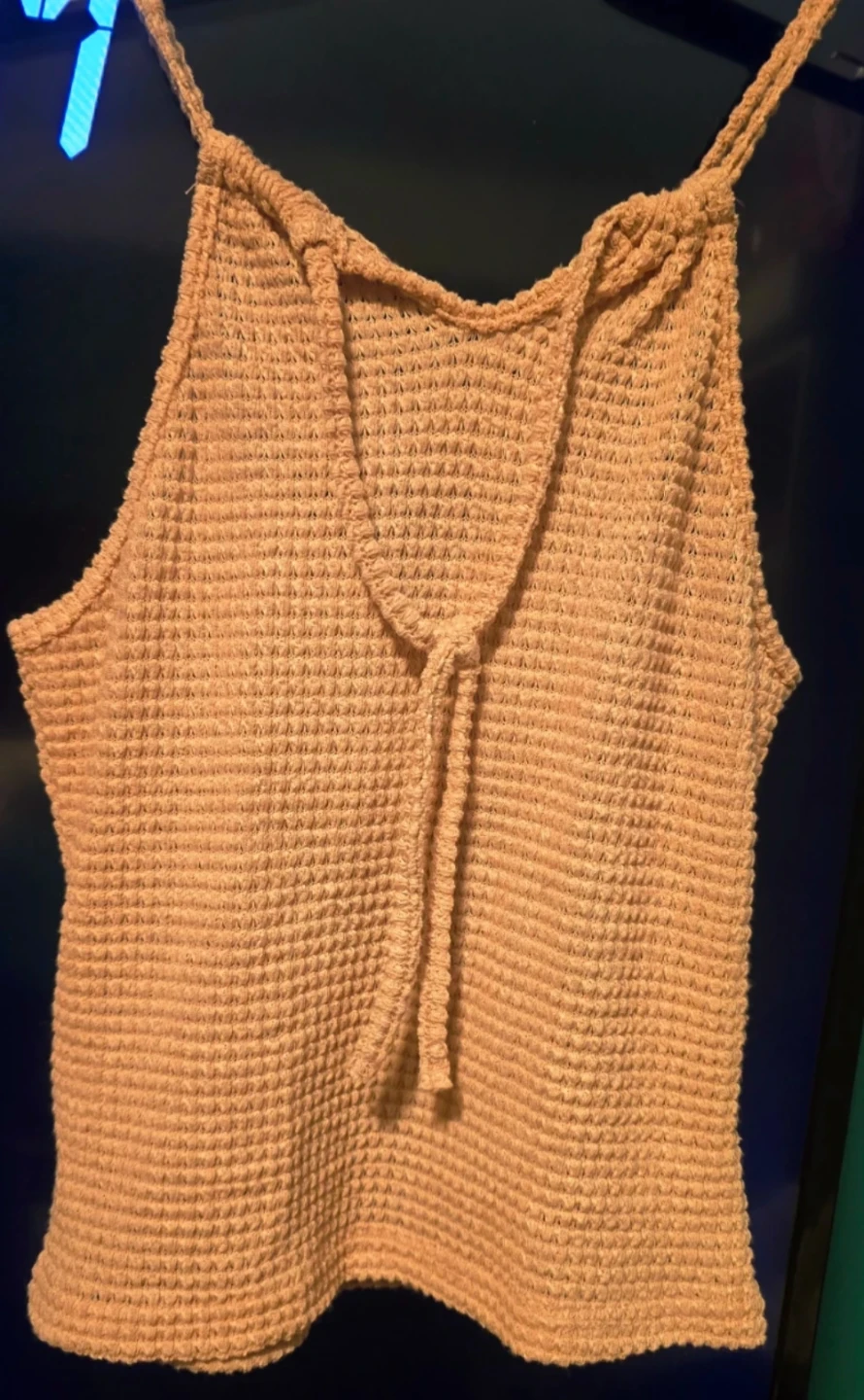 🥕Women's Crochet Lace Waffle Knit Tank Top - photo 2