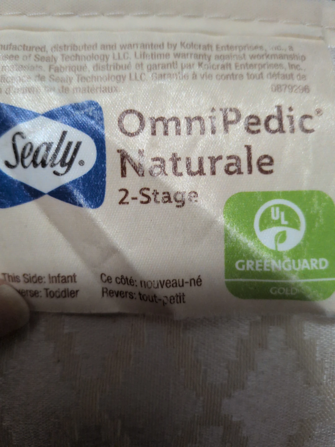 Sealy OmniPedic Naturale 2-Stage Crib Mattress