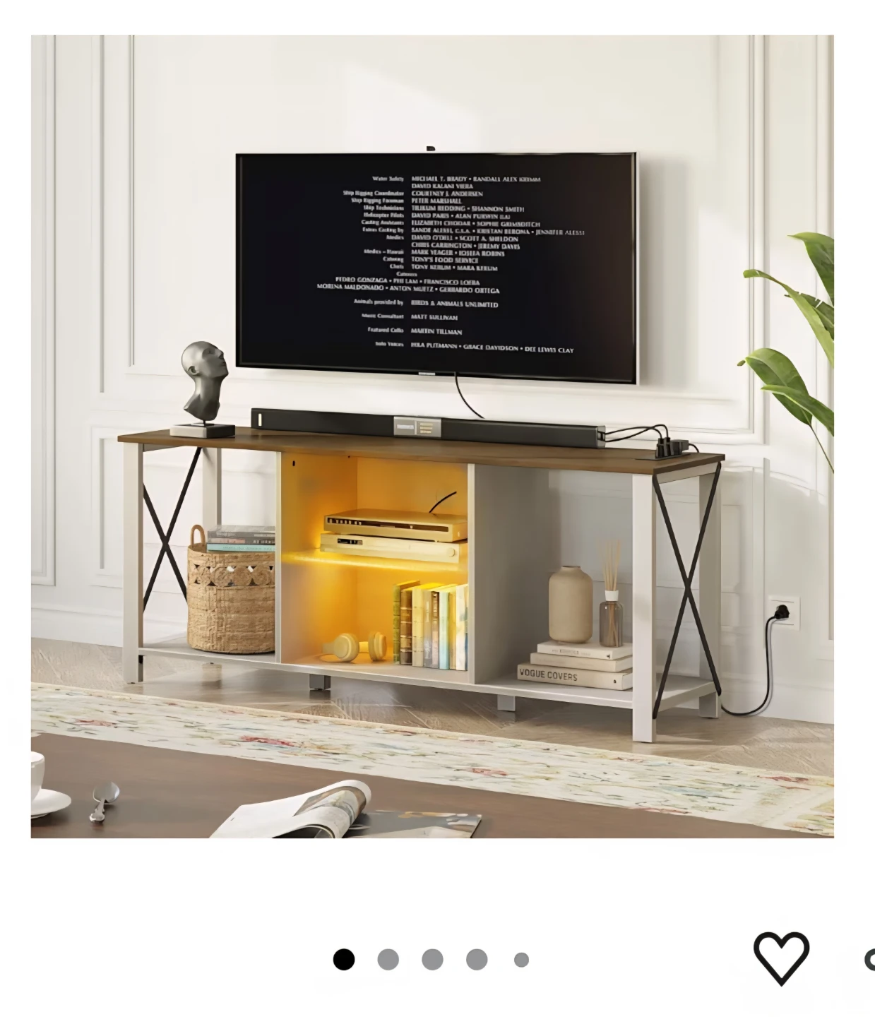 Modern TV Stand with Storage Shelves