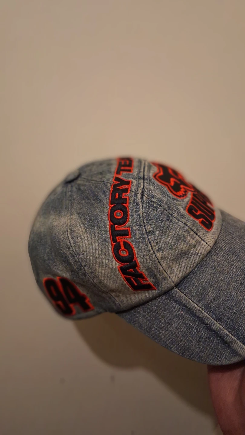 Fox x Supreme "94" Factory Team Denim Baseball Cap - photo 2