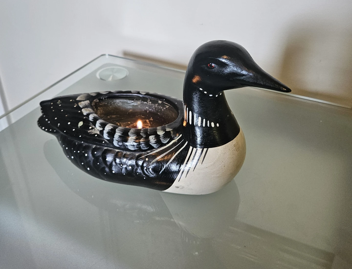 Ceramic  Loon Candle