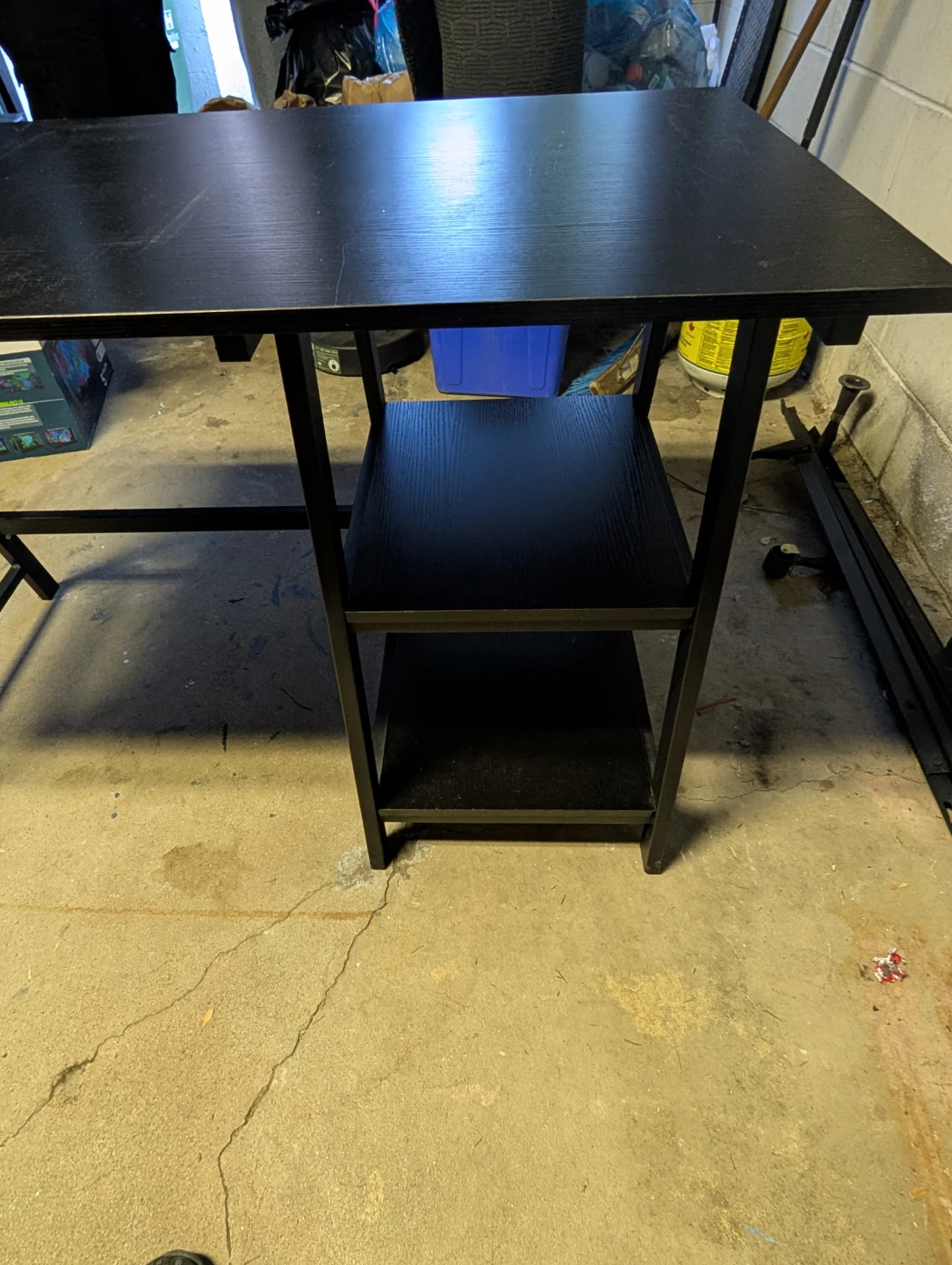 Black Computer Desk with Shelves - photo 4
