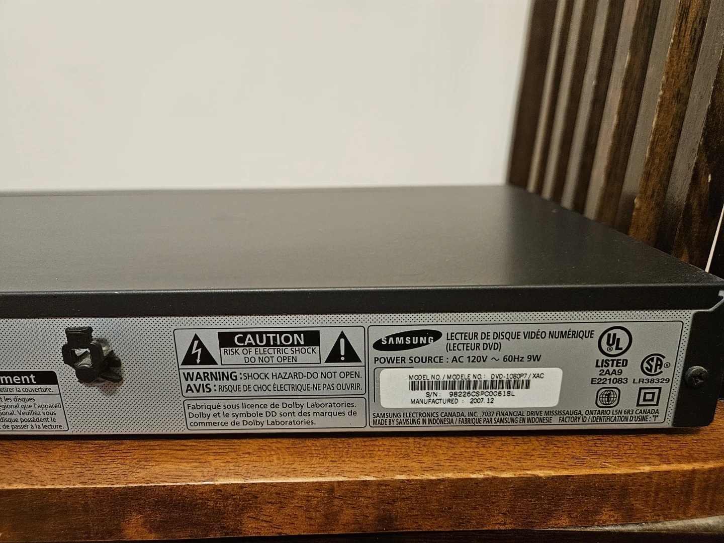 Samsung DVD Player - DVD-1080P7 - photo 4