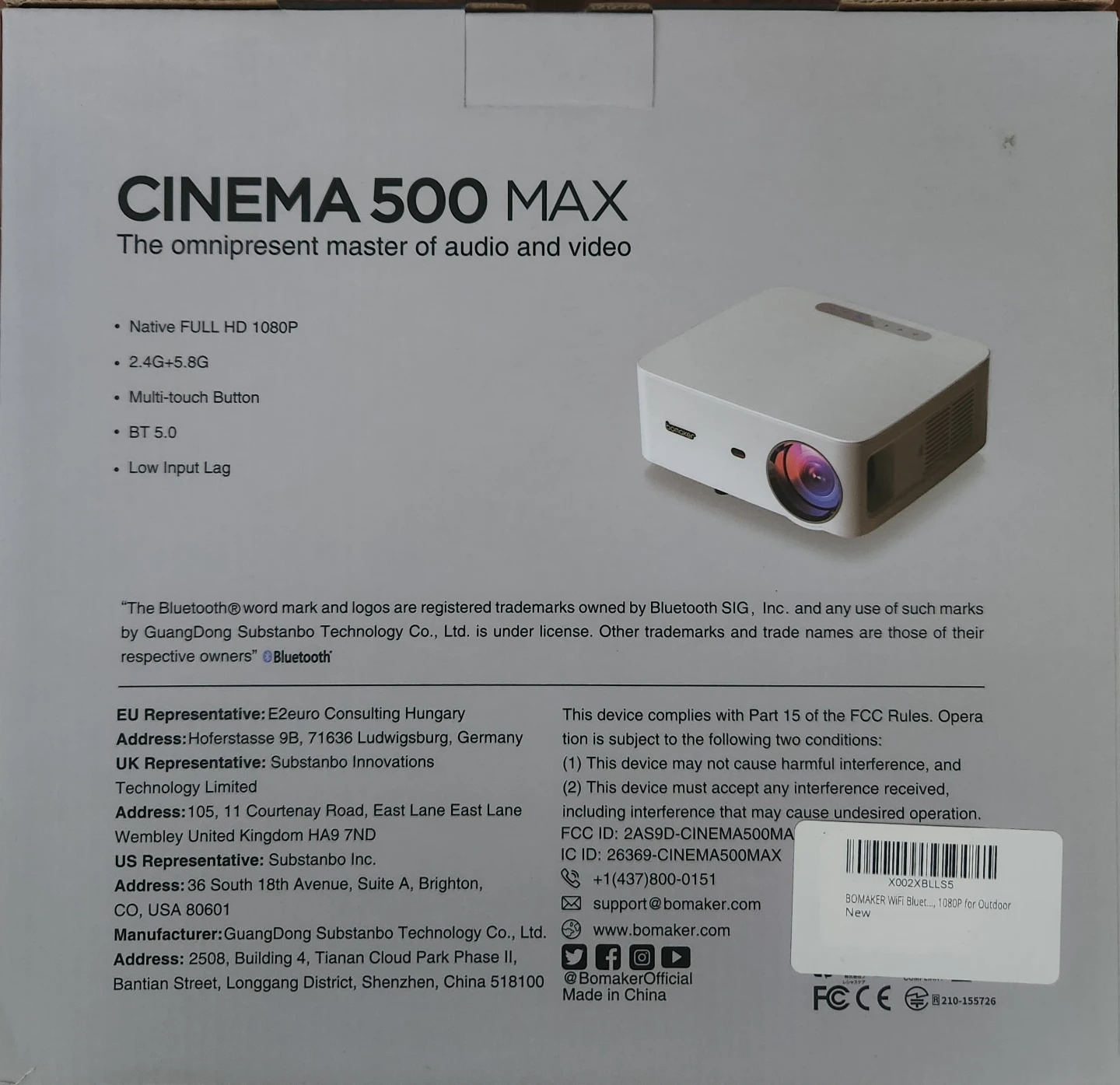 NEW Bomaker Cinema 500 MAX LED Projector - photo 3