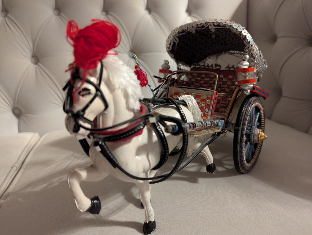 Decorative Horse and Carriage Figurine