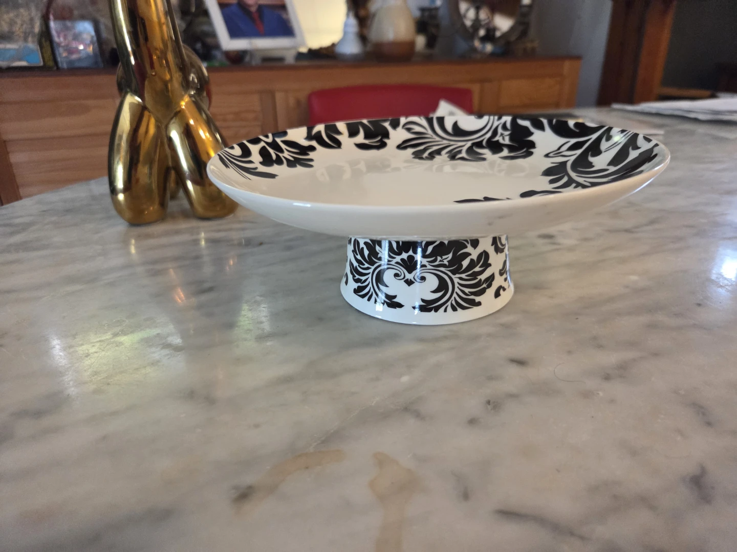 Bowring Pedestal Cake Stand Black Floral Design - photo 3