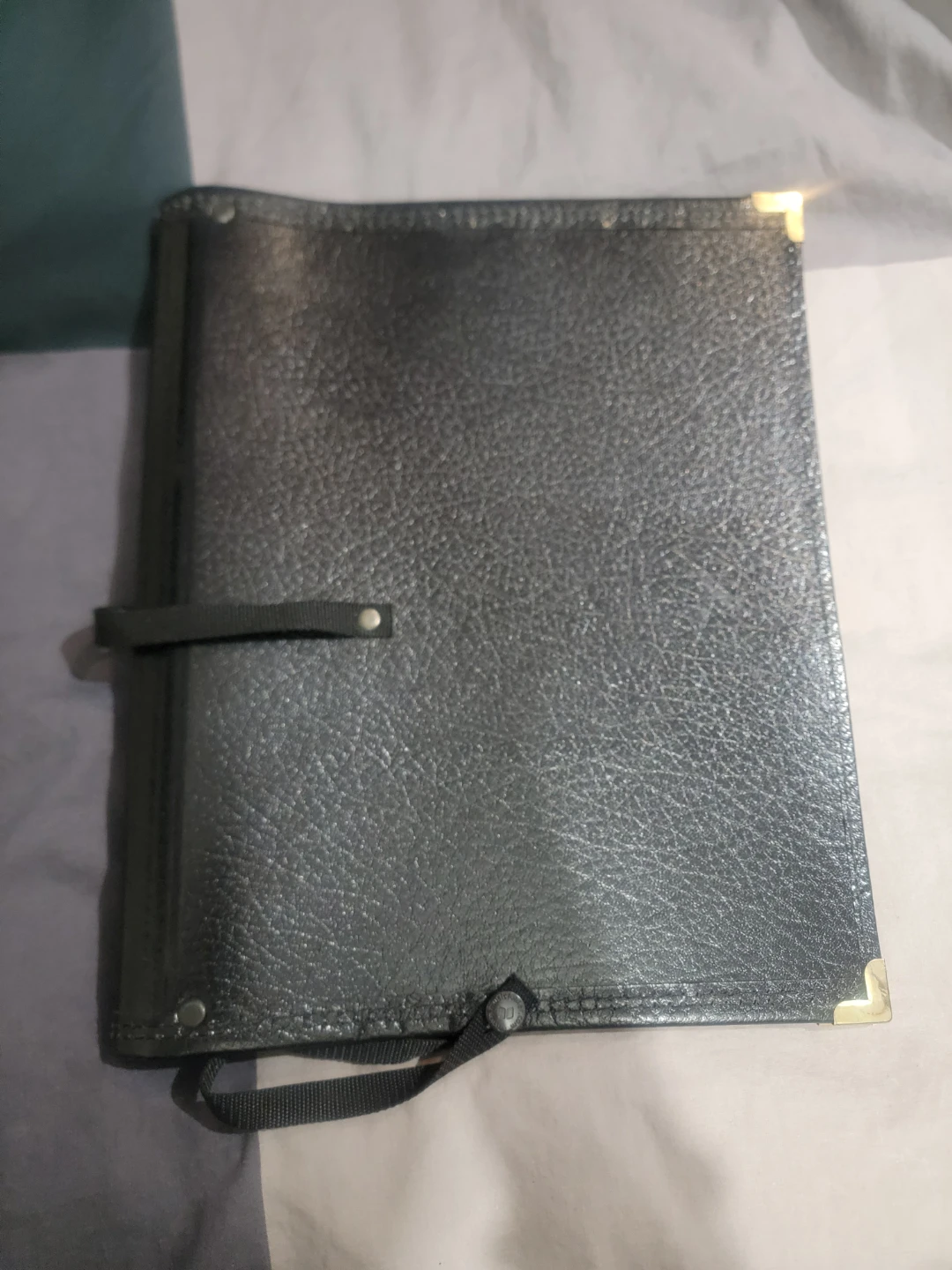 High quality fake leather Black Portfolio Folder