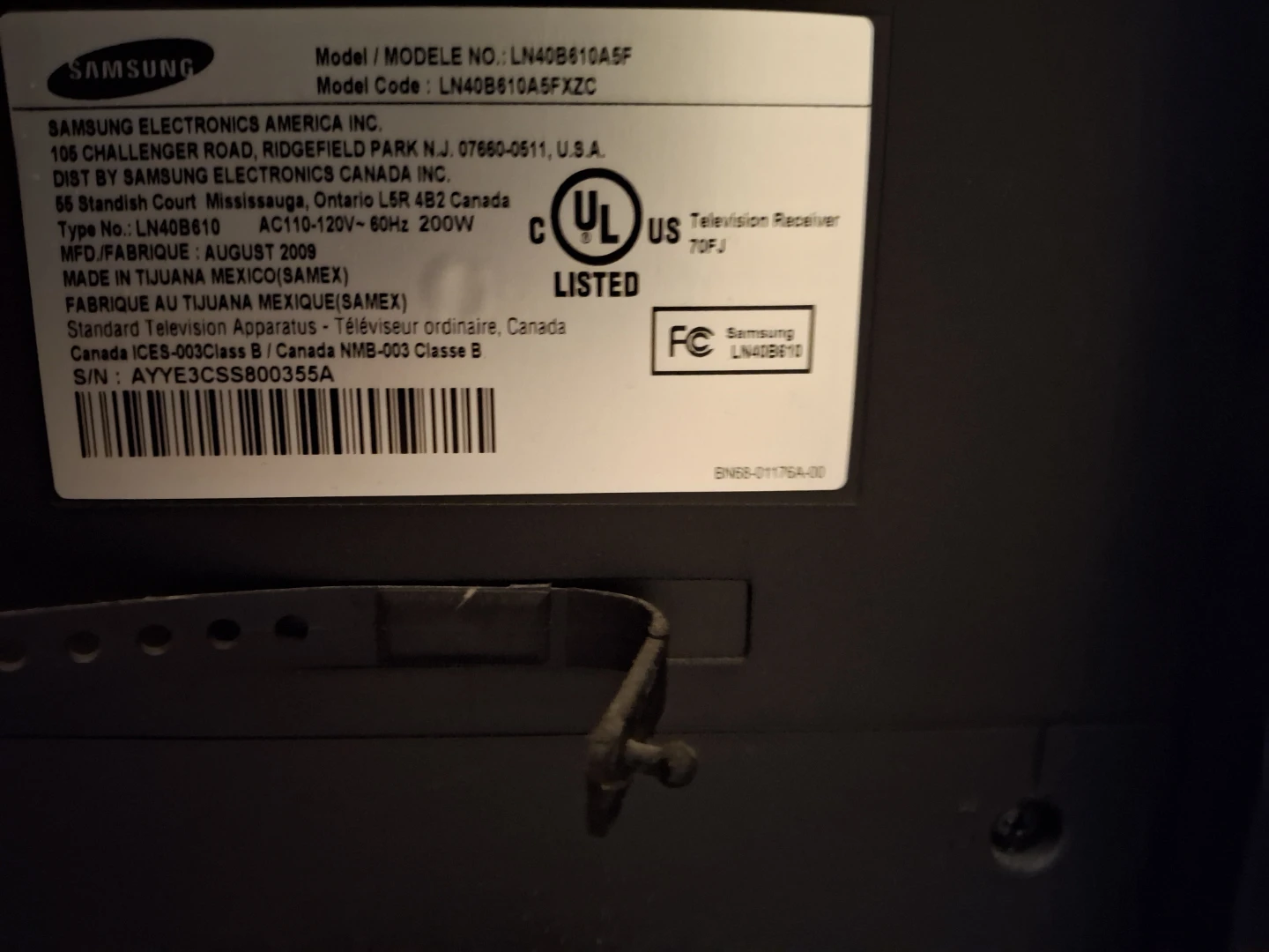 Samsung LN40B610A5F 40-inch LCD HDTV - photo 3