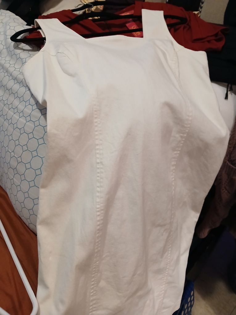 White Square Neck Dress - photo 3