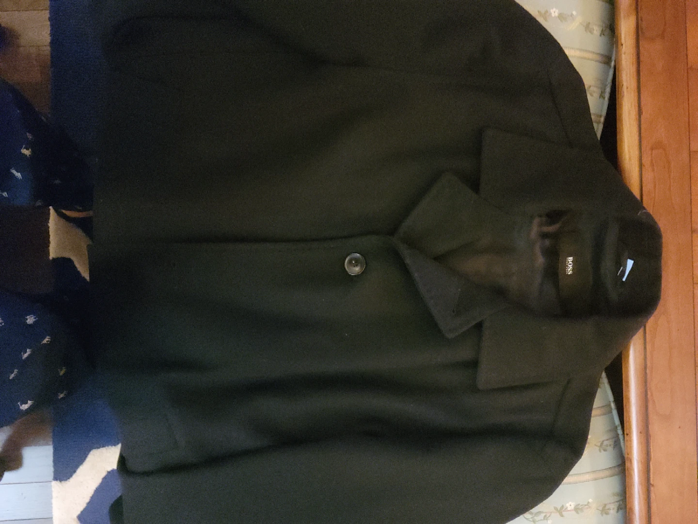 BOSS Hugo Boss Black Wool Blend Overcoat - photo 2