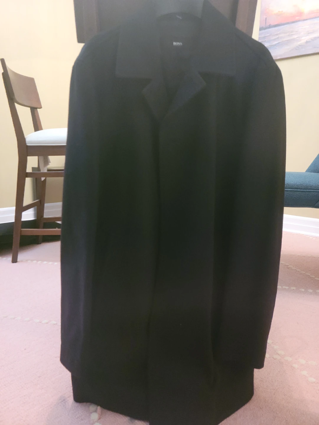 BOSS Hugo Boss Black Wool Blend Overcoat - photo 3