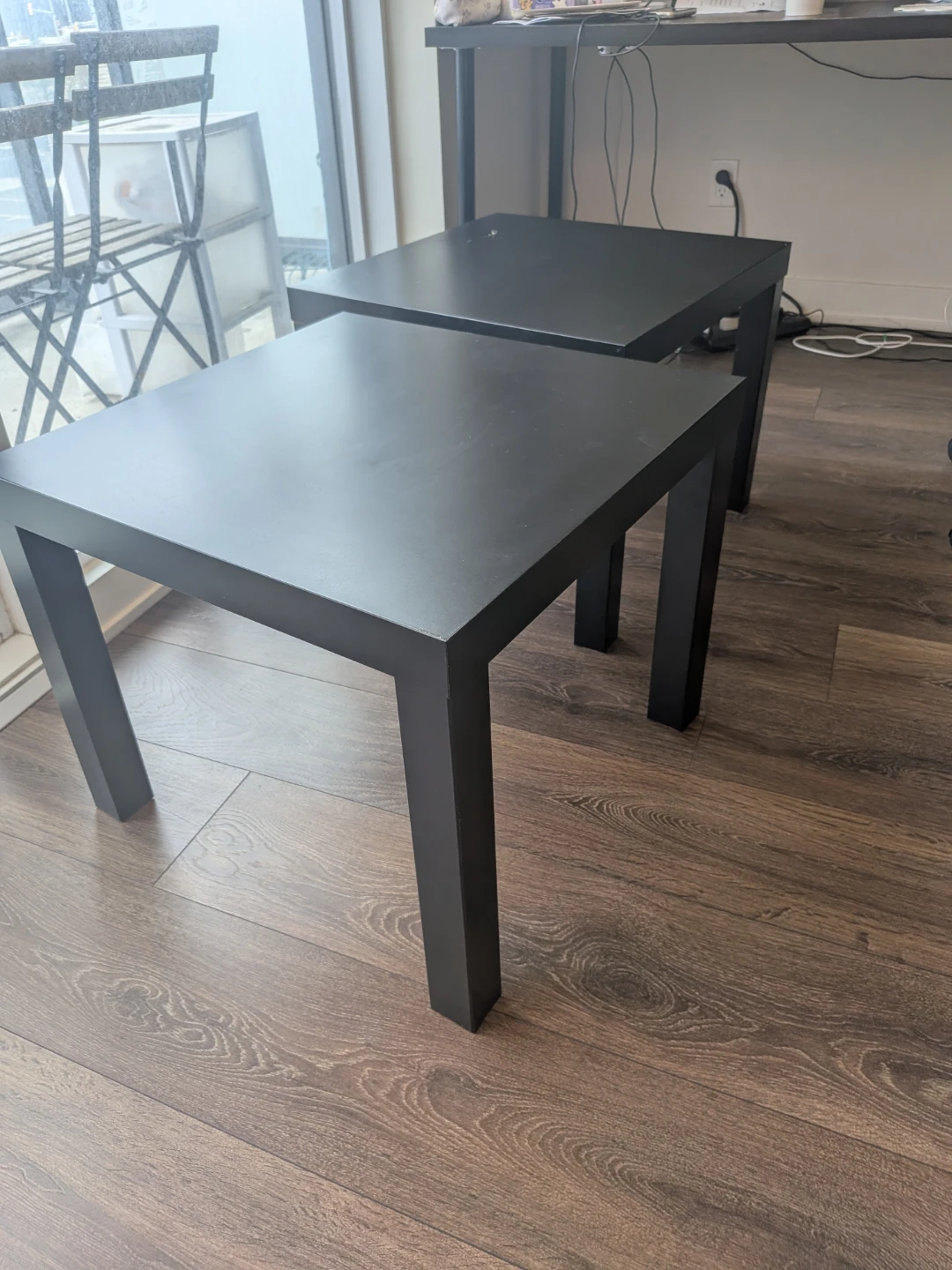 IKEA Black Side Tables - Pair - photo 2