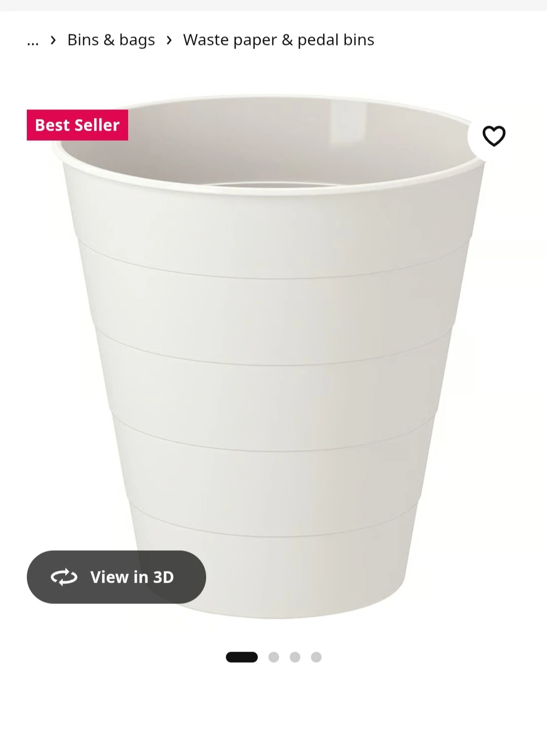 Ikea White Bin - 10L (one for $1)