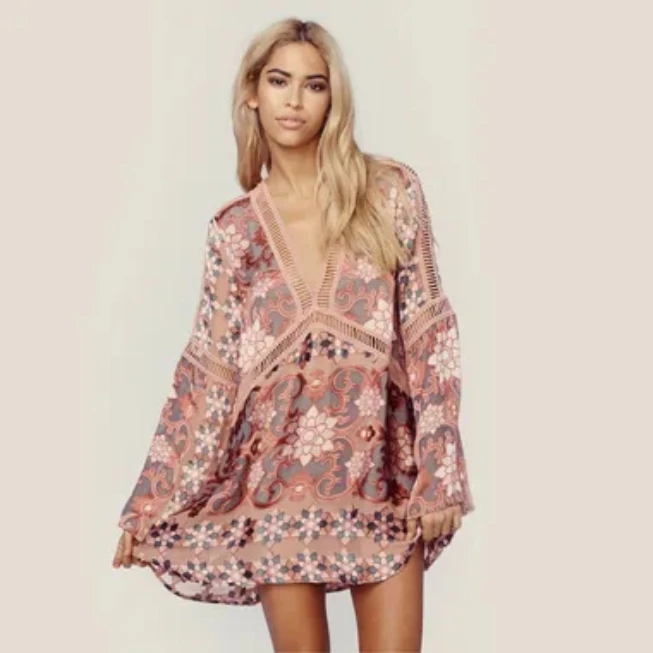 For Love & Lemons Juliet Dress - Maroon, sz Small - photo 2