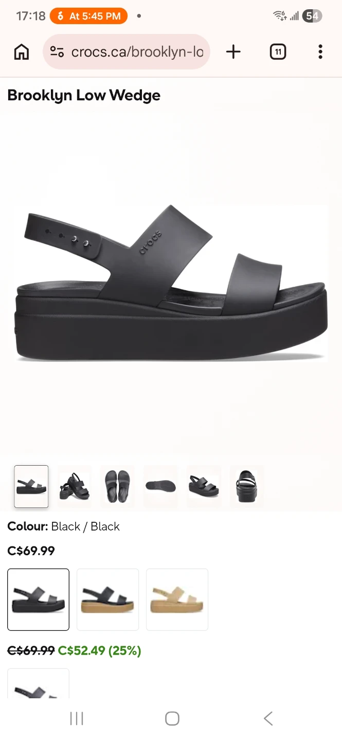 Crocs Brooklyn Low Wedge 7