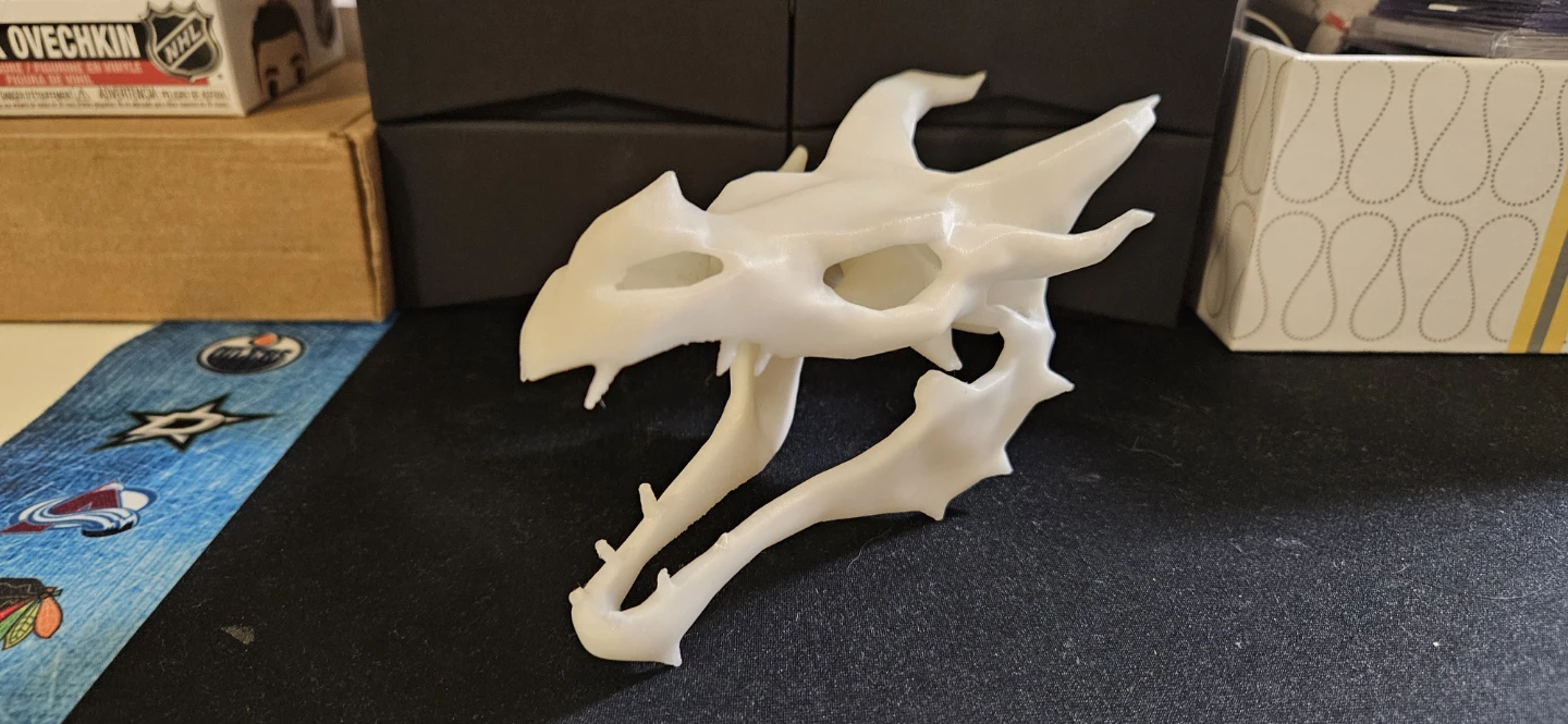 3x 3D Printed Dragon Skull + Ram Skull + Seahorse