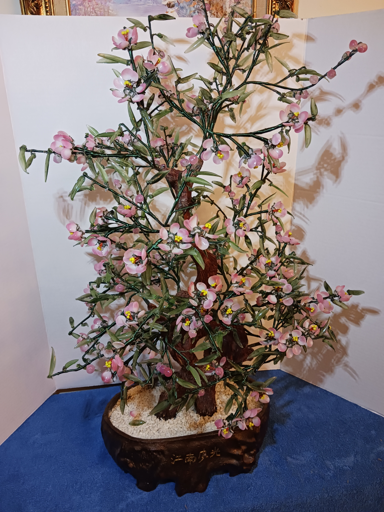 1960's X- large Glass jade Tree Bonsai Decoration, 26" tall - photo 3