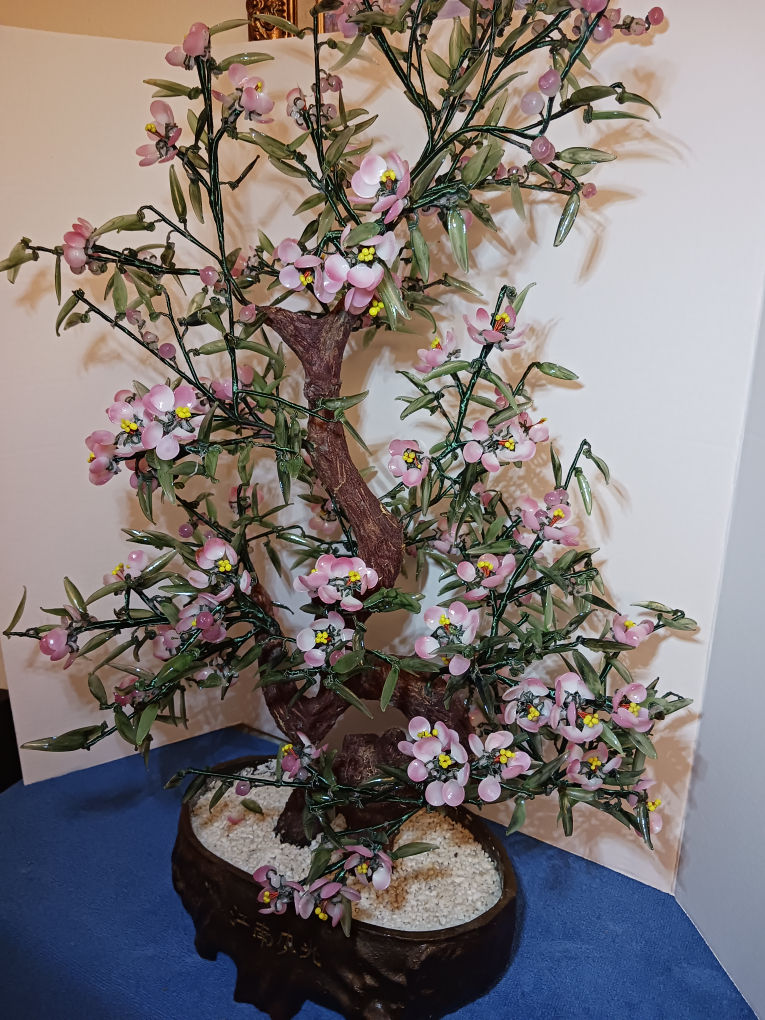 1960's X- large Glass jade Tree Bonsai Decoration, 26" tall - photo 2