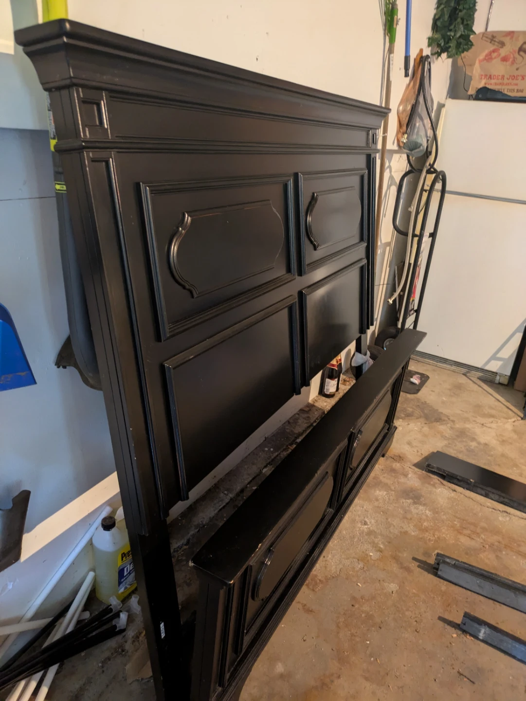 Black Wooden Headboard and Footboard - photo 5