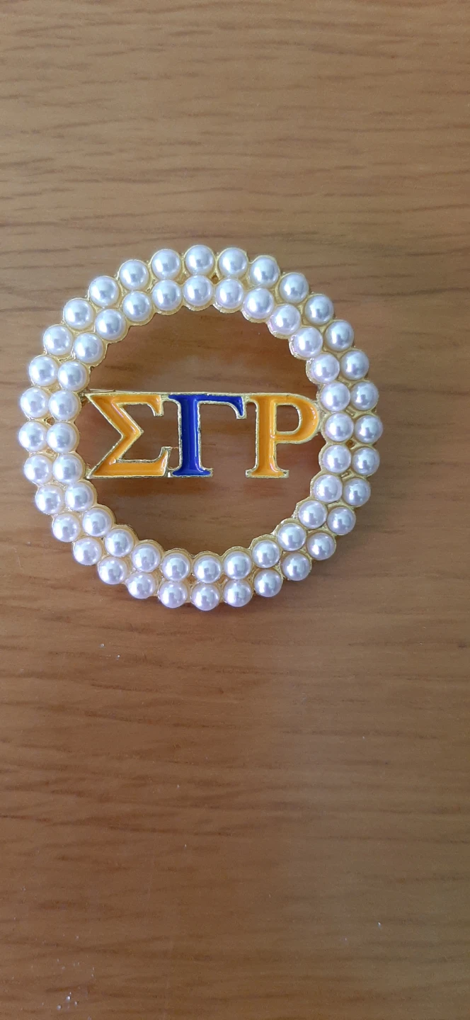 Gold Tone Sigma Gamma Rho sorority brooch