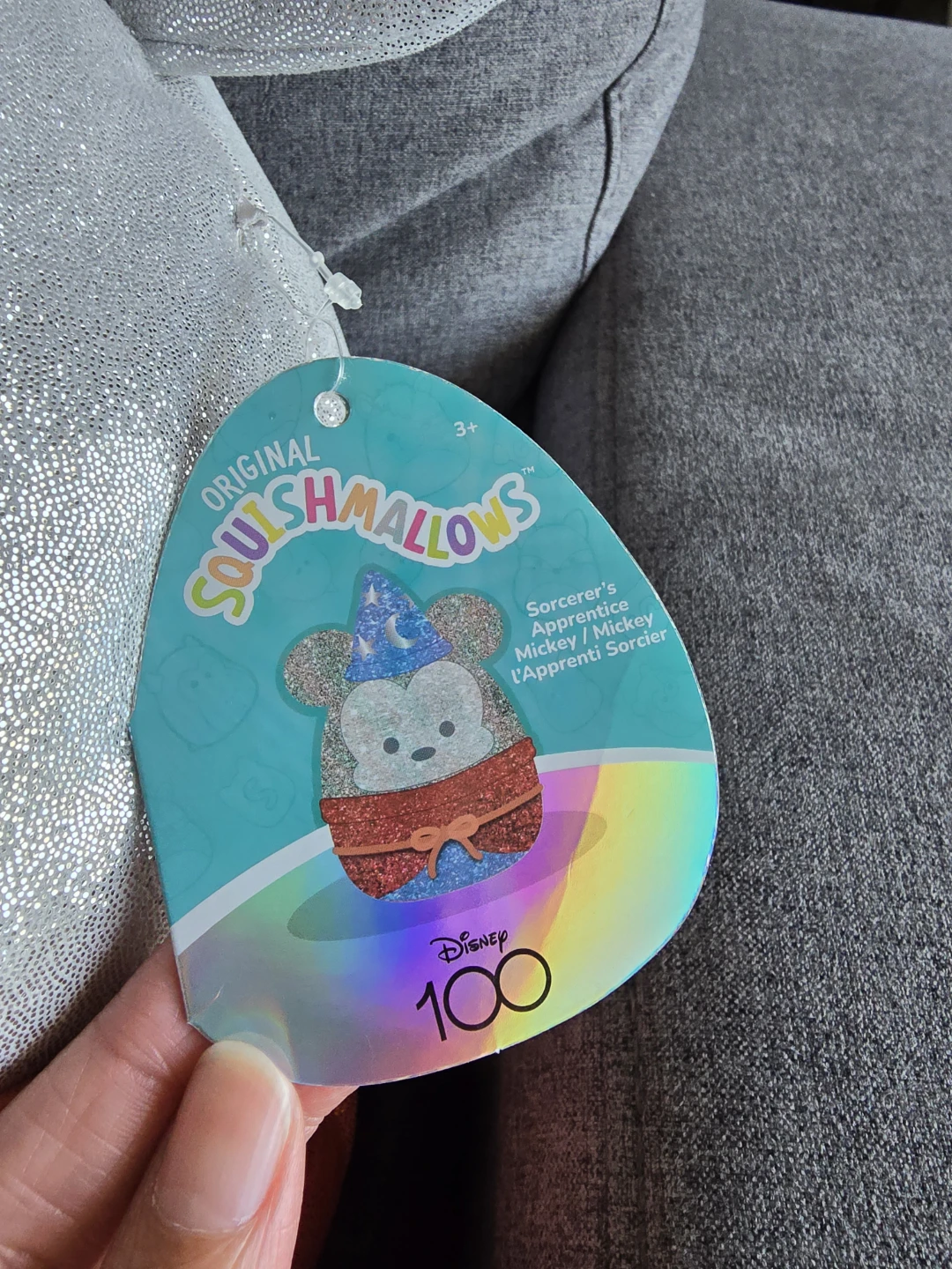 18" Squishmallows Sorcerer's Apprentice Mickey Mouse Plush - photo 2