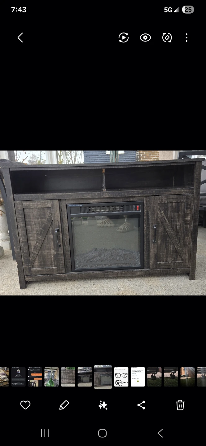 Cabinet/TV Stand with Electric Fireplace - photo 2