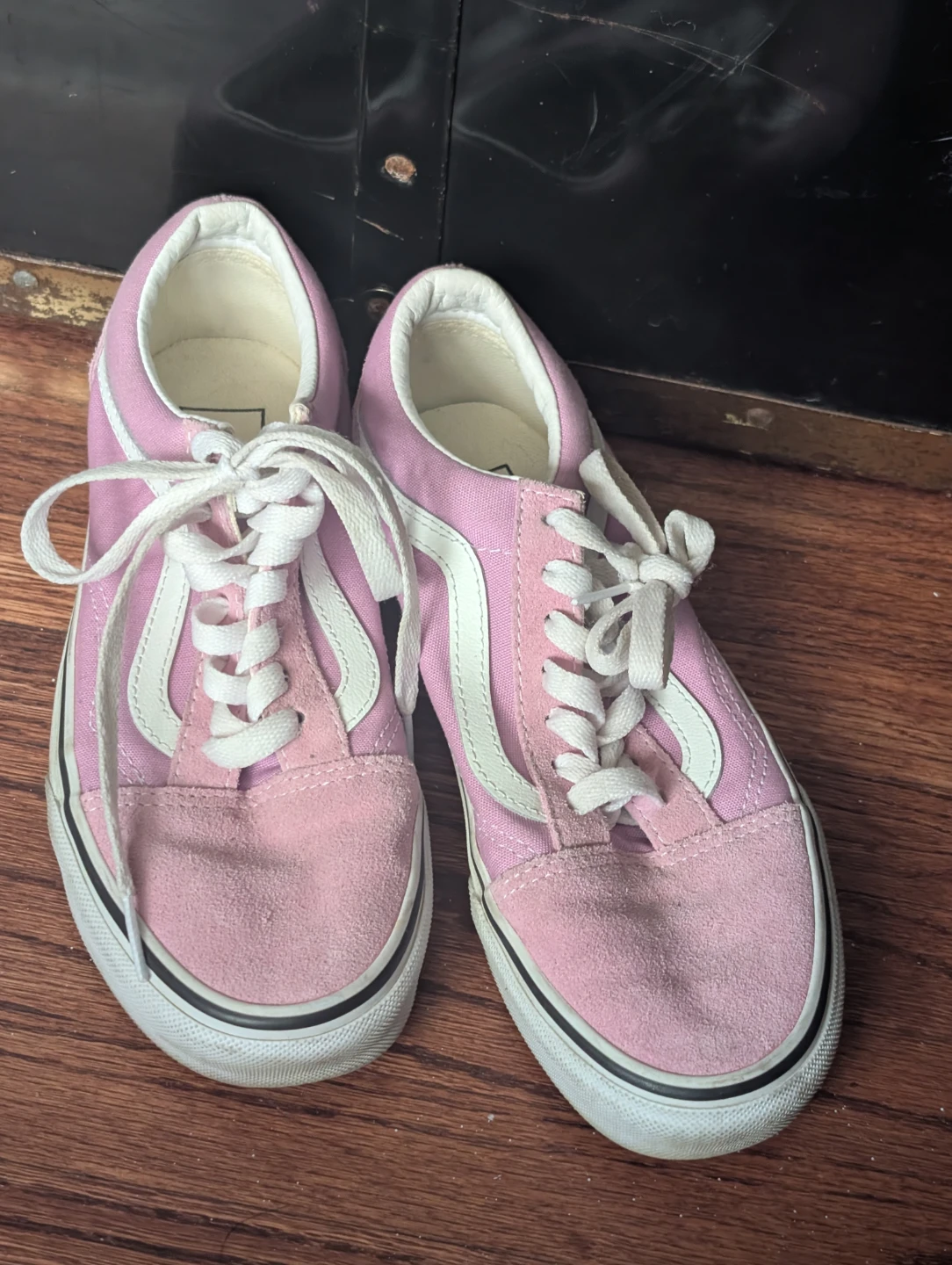 Vans Old Skool Pink Suede Canvas Shoes - Women's Size 6.5