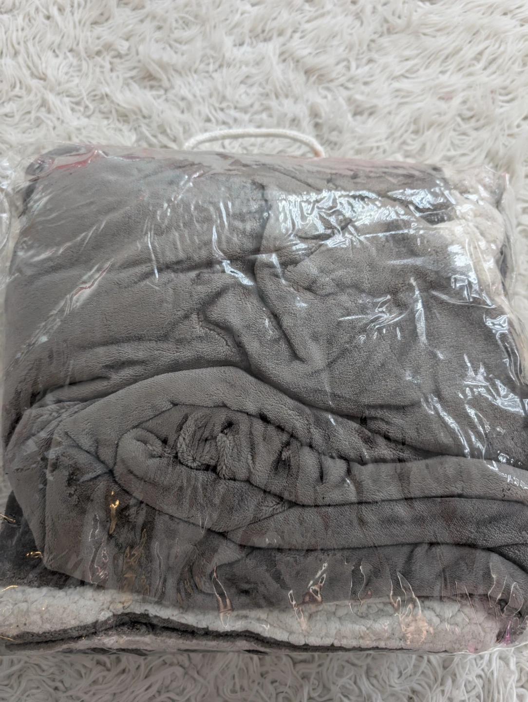 Life Comfort Fleece Sherpa Throw Blanket - Grey - photo 3