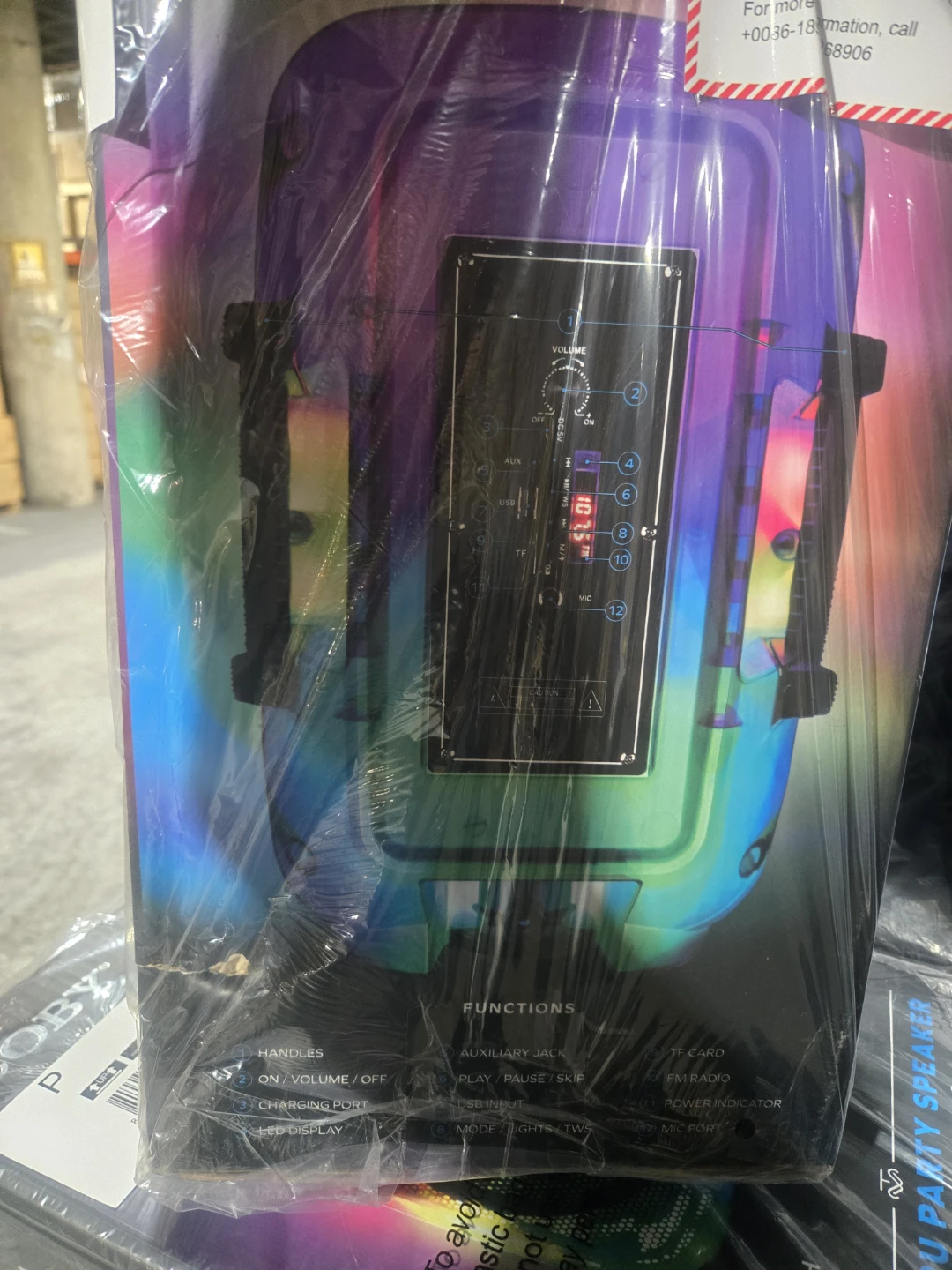 Coby Sound Crystal Party Speaker with Full Color Lights - photo 2