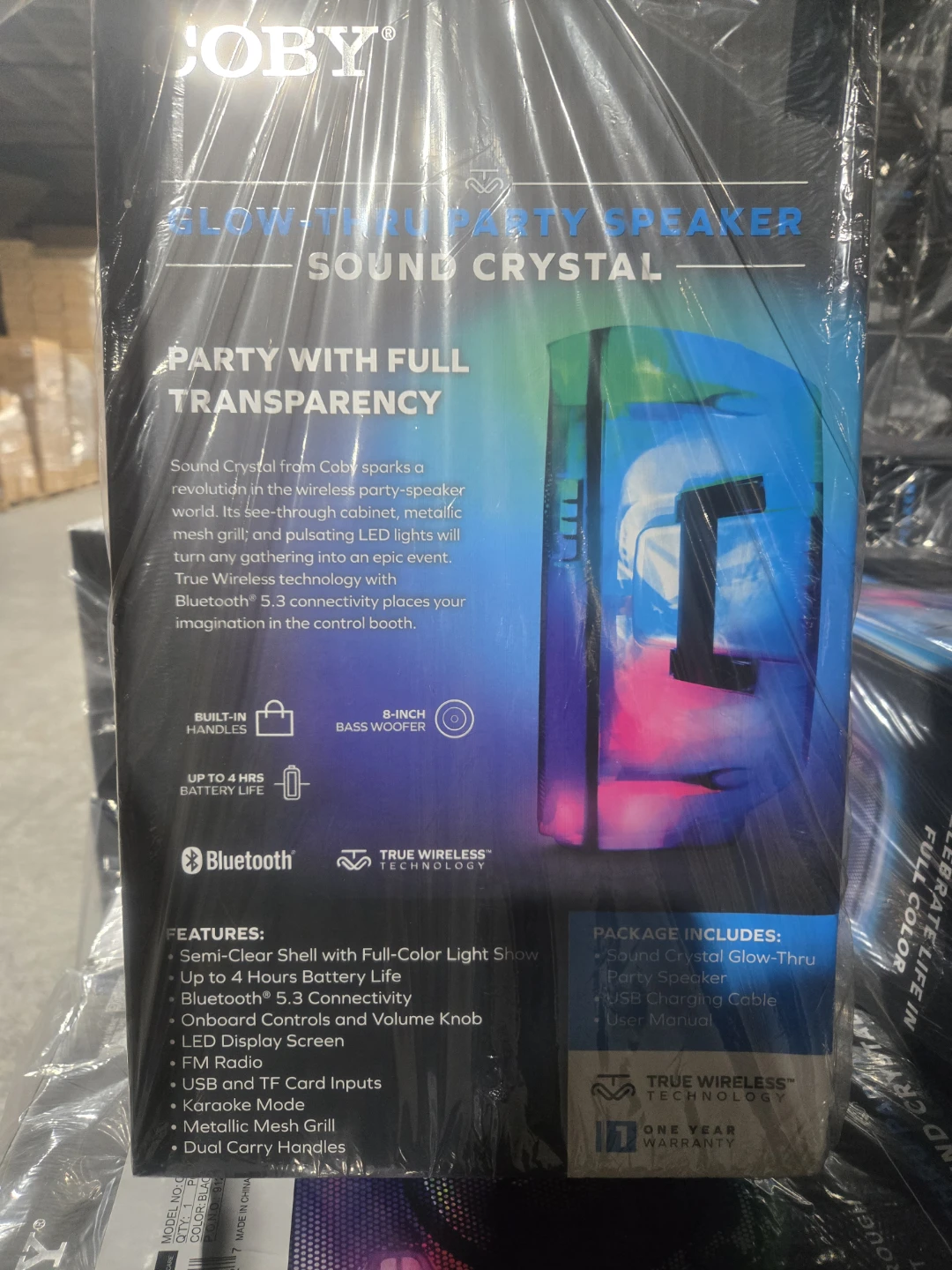 Coby Sound Crystal Party Speaker with Full Color Lights - photo 3