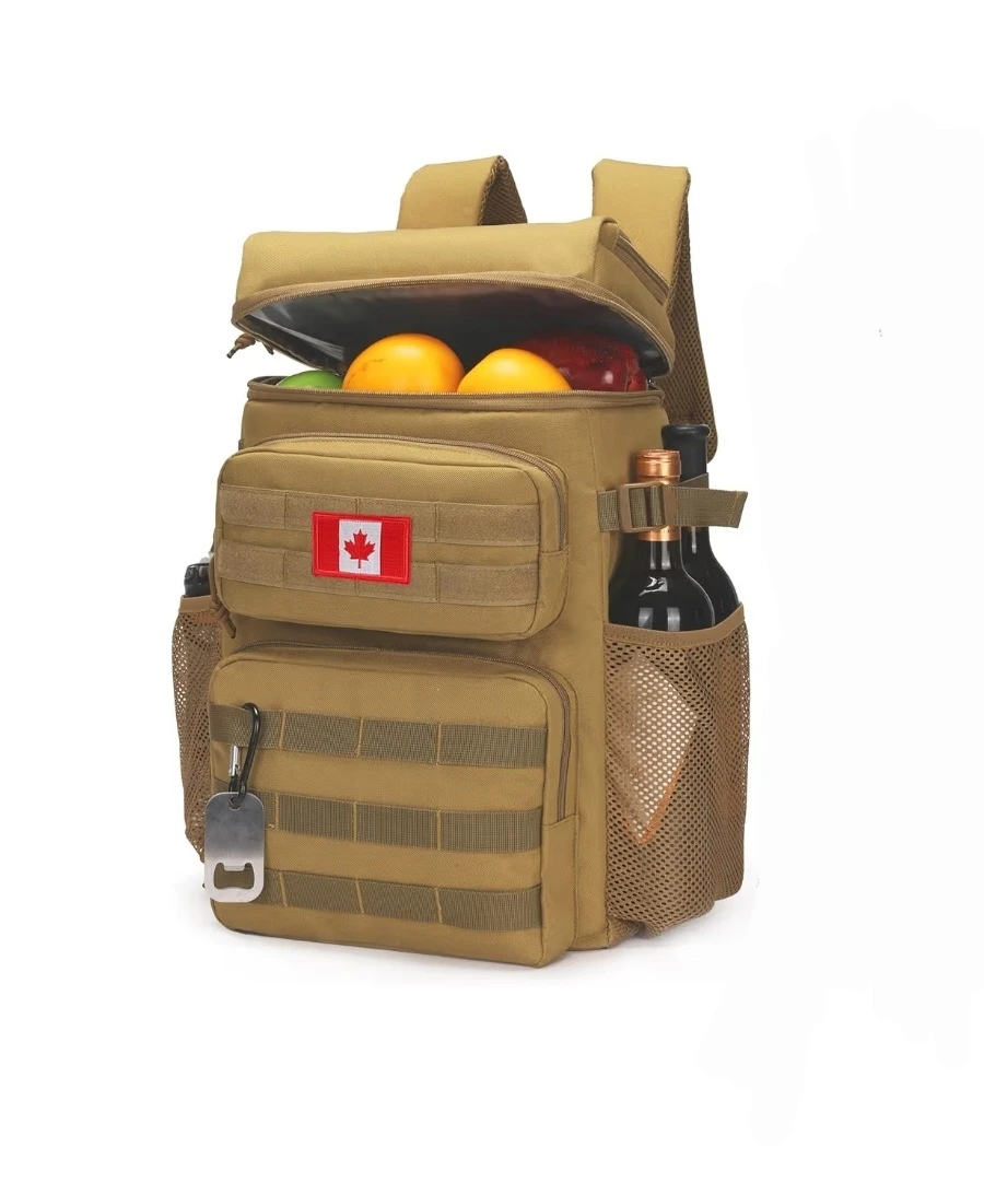 Tactical Cooler Backpack Brown Insulated Lunch Bag + Extras