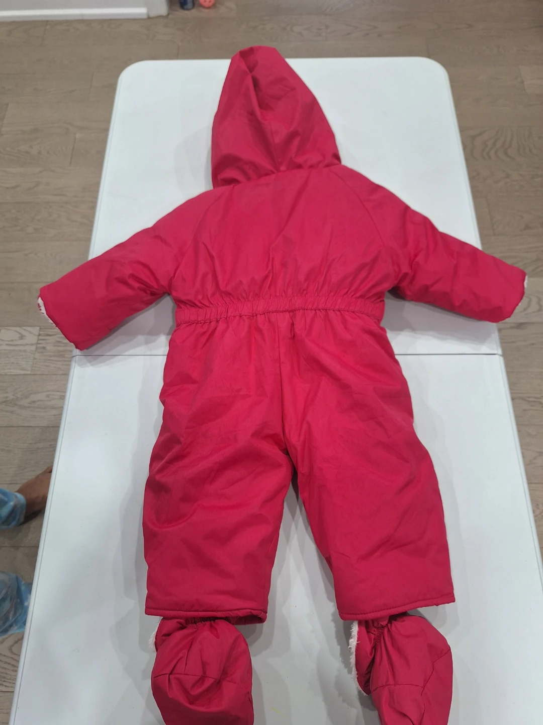 Girls Pink Snowsuit with Butterfly Embroidery - photo 2