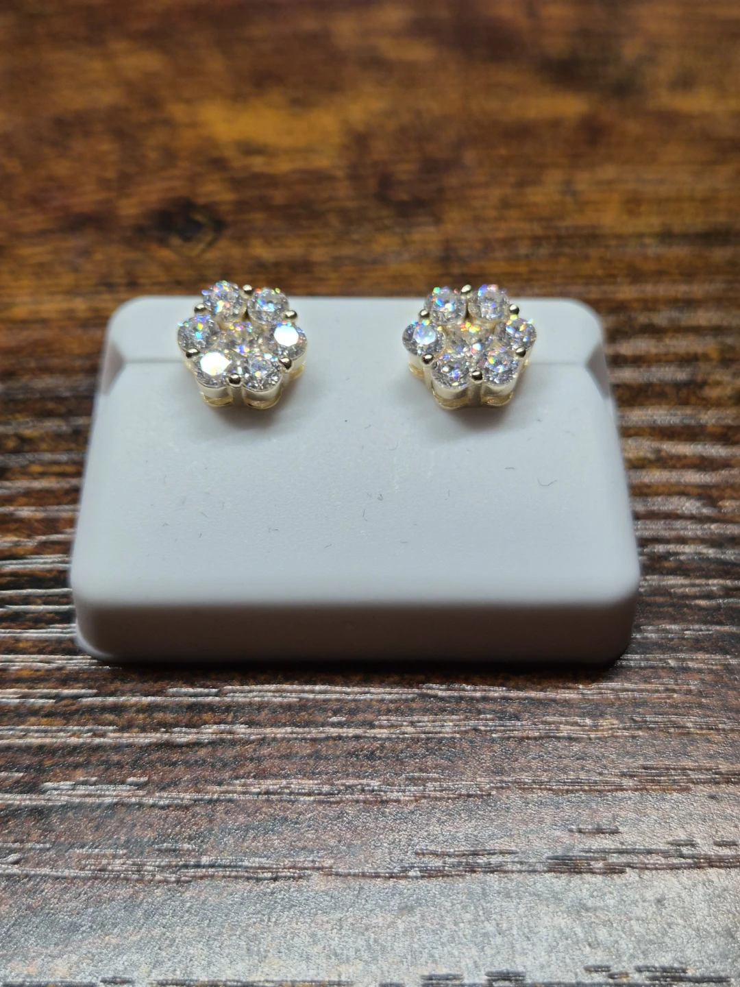 Flower Cluster Moissanite Stud Earrings