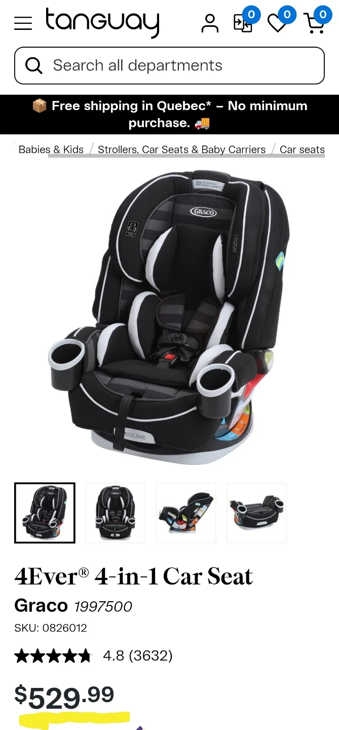 Brand New Graco 4Ever 4-in-1 Car Seat 💺 10 Years Use! 👶 $529